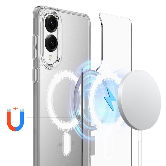 Θήκη για Samsung Galaxy S25 Edge, Fusion Hybrid, για MagSafe, διαφανής