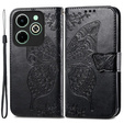 Θήκη με πτερύγιο για Infinix Hot 40i, Butterfly, μαύρη