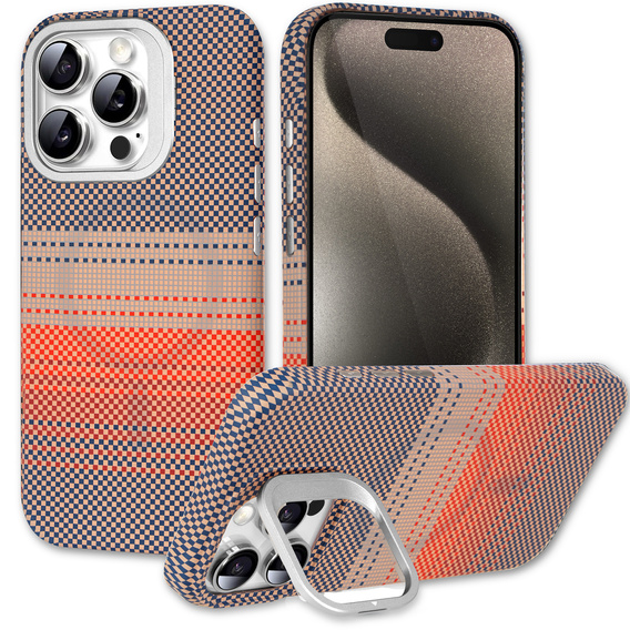 Θήκη για iPhone 15 Pro, Πλαίσιο Kickstand, για MagSafe, Sunset Grey