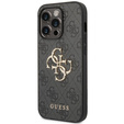 GUESS Θήκη για iPhone 15 Pro Max, 4G Big Metal Logo, γκρι