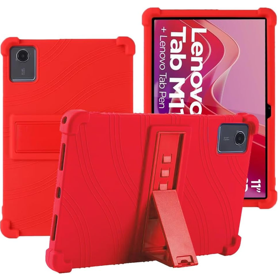 Θήκη σιλικόνης για Lenovo Tab M11, Impact, θωρακισμένη, κόκκινη