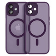 Θήκη για iPhone 16, για MagSafe, ERBORD Μatt Case, σκούρο μωβ + Γυαλί οθόνης