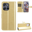 Θήκη με πτερύγιο για Motorola Edge 50 Neo / Motorola ThinkPhone 25, Crazy Horse Wallet, χρυσή