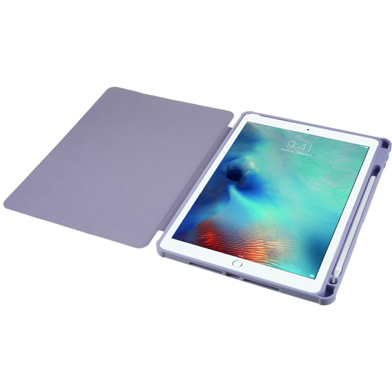 Θήκη για iPad 10.2 2021 / 2020 / 2019, Smartcase Hybrid, με χώρο για γραφίδα, μωβ