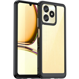 Θήκη για Realme C51, Fusion Hybrid, διαφανής / μαύρη