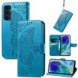 Θήκη με πτερύγιο για Samsung Galaxy S24 FE, Butterfly, μπλε