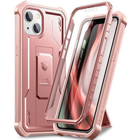 Θωρακισμένη θήκη για iPhone 13 / 14, Dexnor Full Body, ροζ rose gold