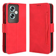 Θήκη με πτερύγιο για Oppo A79 5G, Card Slot, κόκκινη