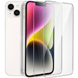 2x Μετριασμένο γυαλί για iPhone 14, ERBORD 9H Hard Glass στην οθόνη