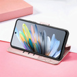 Θήκη με πτερύγιο για Motorola Moto G15 / Motorola Moto G15 Power, Butterfly, ροζ rose gold