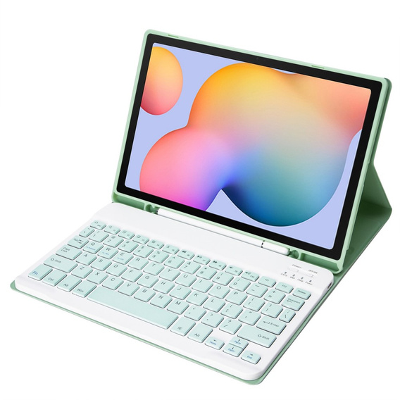 Θήκη + πληκτρολόγιο Samsung Galaxy Tab S6 Lite 10.4, Pen Slot, πράσινη