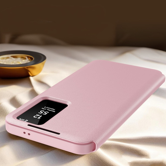 Αναδιπλούμενη θήκη για Samsung Galaxy A56 5G, Smart View Wallet, ροζ