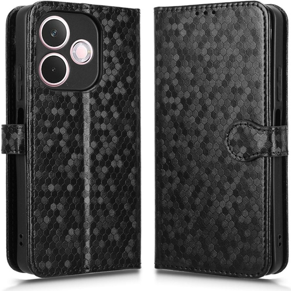 θήκη πτερύγιο για Oppo A5 Pro 5G, Wallet Rhombus, μαύρη