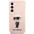 Karl Lagerfeld Θήκη για Samsung Galaxy S23+ Plus, Silicone Ikonik, ροζ