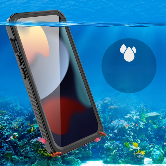 Αδιάβροχη θήκη IP68 για το iPhone 15 Pro, μαύρη