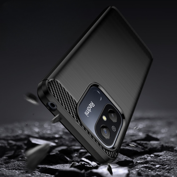 Θήκη για Xiaomi Redmi 12C, Carbon, μαύρη