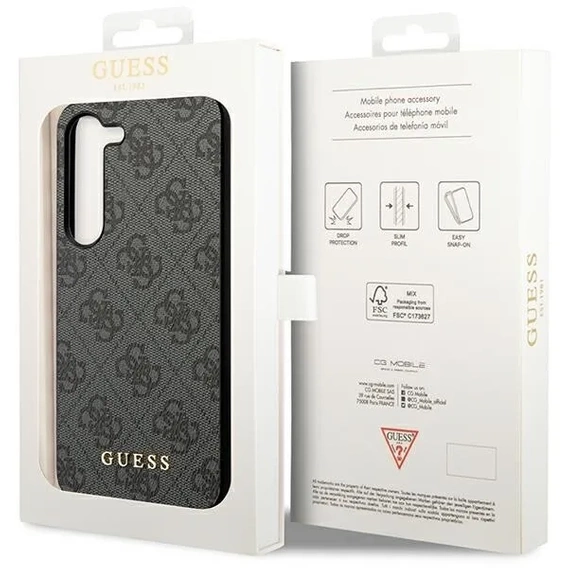 GUESS Θήκη για Samsung Galaxy S24, 4G Charms Collection Hardcase, γκρι