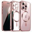 Θήκη για iPhone 16 Pro, Electro MagSafe, ροζ + Γυαλί για την οθόνη