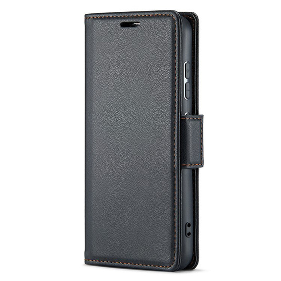 ERBORD Γυαλιστερό πορτοφόλι Litchi με πτερύγιο για Motorola Edge 60 Pro
