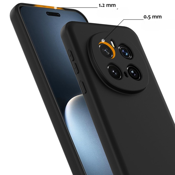 Θήκη για Honor Magic7 Pro 5G, Silicone MagSafe, μαύρη