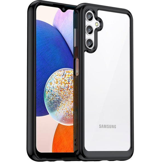 Θήκη για Samsung Galaxy A14 4G/5G, Fusion Hybrid, διαφανής / μαύρη