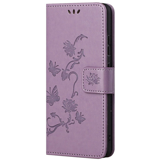 Θήκη με πτερύγιο για Samsung Galaxy M23, Butterfly, μωβ