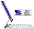 Θήκη πληκτρολογίου για Samsung Galaxy Tab S7+ / S7 FE / S9+ / S8+ / S9 FE+ / S10+, Dexnor Magnetic Keyboard Touchpad, λευκή