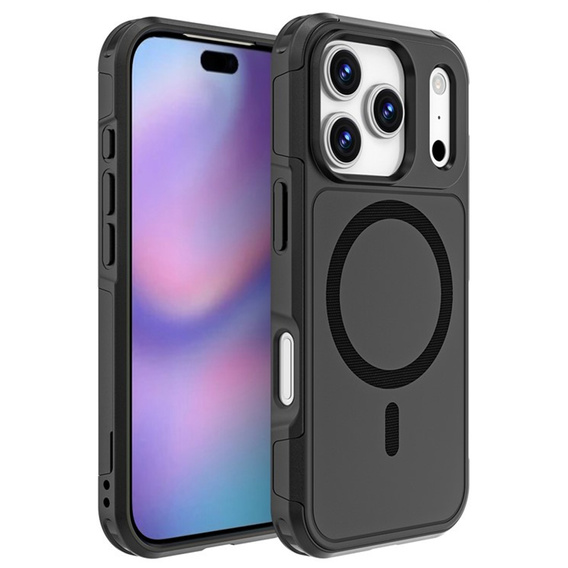 Θήκη MagForce για iPhone 17 Pro, για MagSafe, θωρακισμένη, μαύρο