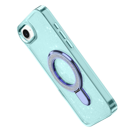 Η θήκη iPhone 16e, Glittery Magnetic Kickstand, μπλε