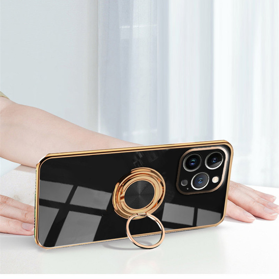 Θήκη για iPhone 14 Pro, Electro Ring, μαύρη