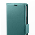 Θήκη για Xiaomi Redmi Note 13 Pro+, ERBORD Glossy Litchi, πορτοφόλι με πτερύγιο, πράσινη