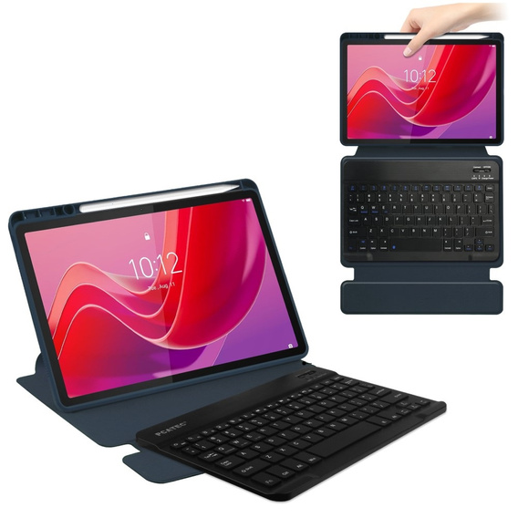 Θήκη πληκτρολογίου για Lenovo Tab M11, Rotary 360° Leather, σκούρο μπλε