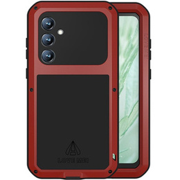 Love Mei Θήκη για Samsung Galaxy S23 FE, armored with glass, κόκκινη