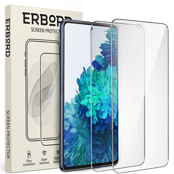 2x Μετριασμένο γυαλί για Samsung Galaxy S20 FE, ERBORD 9H Hard Glass στην οθόνη