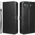 Θήκη με πτερύγιο για Asus ROG Phone 7 5G, Crazy Horse Wallet, μαύρη