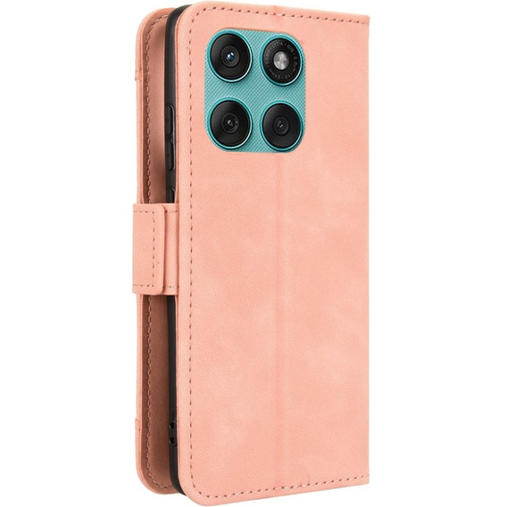 Θήκη με πτερύγιο για Motorola Edge 60 / 60 Fusion, Card Slot, ροζ