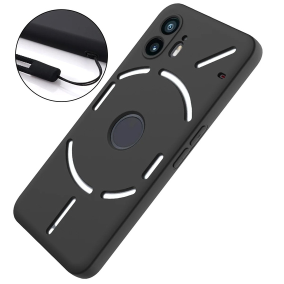 Θήκη για Nothing Phone 2, Silicone Lite, μαύρη
