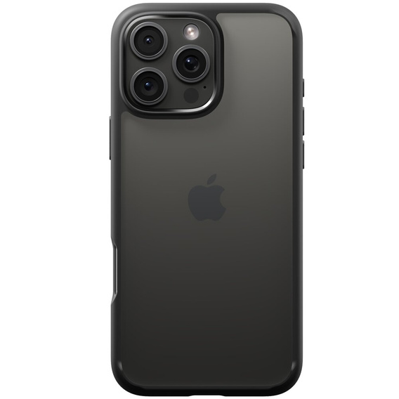 θήκη Spigen για iPhone 16 Pro, Ultra Hybrid, μαύρη + μετριασμένο γυαλί 9H