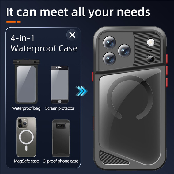Αδιάβροχη θήκη SHELLBOX GTM IP68 με MagSafe για iPhone 17 Pro Max