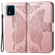 Θήκη με πτερύγιο για Vivo Y01, Butterfly, ροζ