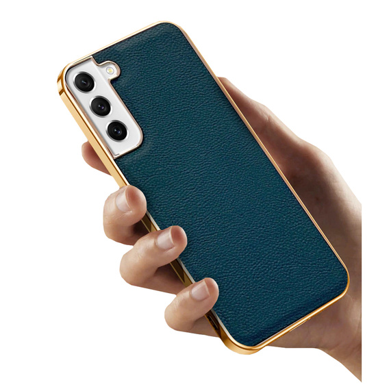 Θήκη για Samsung Galaxy S21, Cowhide Leather, πράσινη