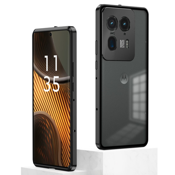 Θήκη για Motorola Edge 50 Ultra, Frame Case, μαύρη