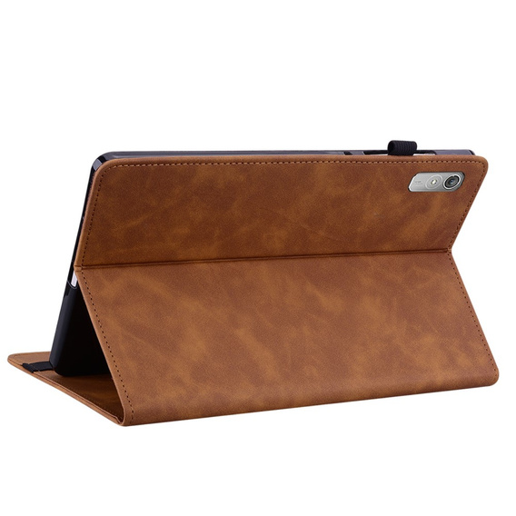 Θήκη για Lenovo Tab P11 Gen 2, Wallet Pen Slot, καφέ