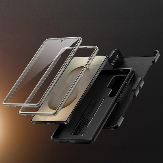 Ανθεκτική θήκη για Samsung Galaxy S25 Ultra – Tongate MECH Series Clip, Μαύρο