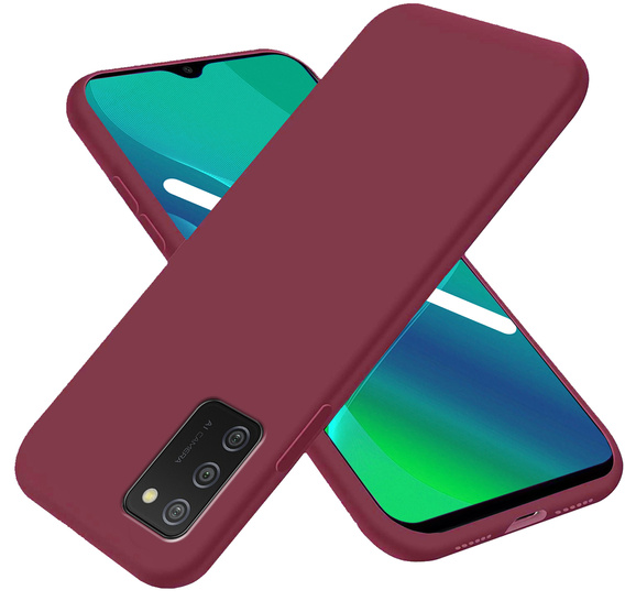 Λεπτή θήκη για Samsung Galaxy A02s, Slim, μπορντό