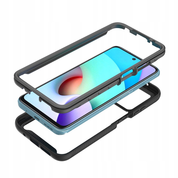 Θήκη για Xiaomi Redmi 10, Shockproof, με μεμβράνη, μπλε