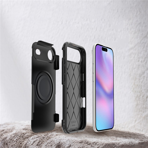 Θήκη MagForce για iPhone Air, για MagSafe, θωρακισμένη, μαύρο