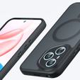 Θήκη για Honor 400 Pro 5G, για MagSafe, ERBORD Μatt Case, μαύρη + Γυαλί οθόνης