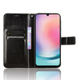 Θήκη με πτερύγιο για Samsung Galaxy A25 5G, Crazy Horse Wallet, μαύρη