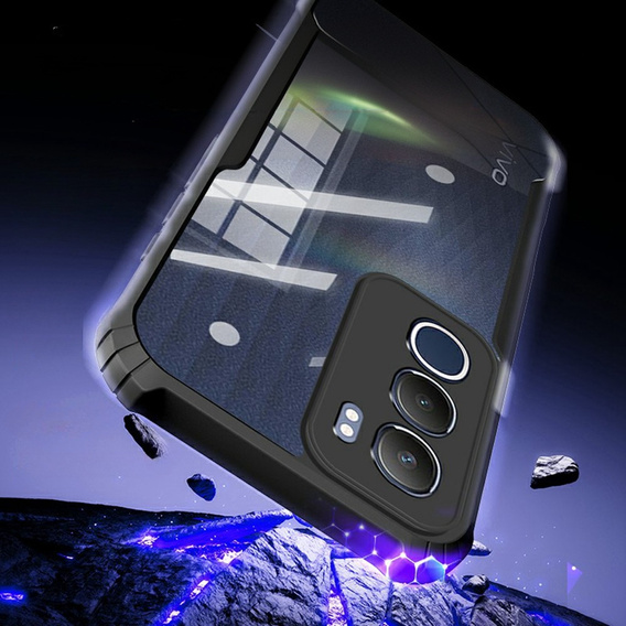 Θήκη για Vivo Y19s, AntiDrop Hybrid, μαύρη